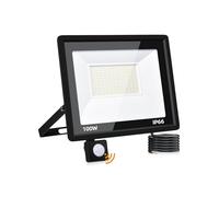 100W Projecteur LED Exterieur Detecteur de Mouvement,10000LM Spot LED Extérieur Detecteur de Mouvement,6500K Blanc froid Eclairage Exterieur,IP66 Etanche Lampe Exterieur pour Jardin Terrasse Garage