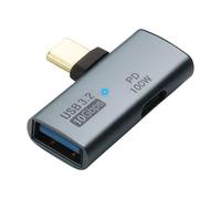 100w Seminer Adaptateur USB C OTG, Adaptateur Ethernet USB C Chargement Pd Séparateur vers Type-C vers Double pour iPhone 15 Pro Max, Google TV Chromecast 2020, Macbook, Samsung Galaxy S22/S23