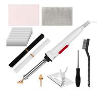 100W Soudure Plastique,2 en 1 Réparation Plastique,Kit Reparation Plastique avec 2 Types 20 Noir et Blanc Baguettes de Soudage,2 Pointe de fer à Souder,Soudage Plastique pour Voitures Pare-Chocs