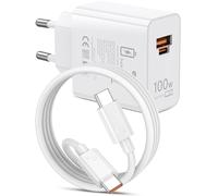 100W Supercharge Chargeur Rapide pour Honor 400 200 Pro Magic 7 Pura 70 Pro 2 Ports PD Chargeur Rapide et 6A Câble USB C 1m pour Honor Magic6 5Lite V5 V3 400 200 Lite Smart 90 X6b X6c X8b Pad X8a 9 X9