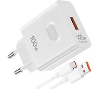 100W Supercharge Chargeur Rapide pour Huawei Honor 400Pro 200 Pro 200 Lite Magic6 Magic7 6 5 4 3 Lite Magic7 Pro,100W Chargeur Rapide avec Câble USB C 6A 1M pour Honor 400 90 70 Lite X8a X8b X6b X9b