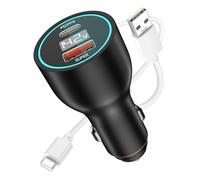 100W Supervooc Allume Cigare pour Oppo Find X9 X8 X5 X3 A80 A60 A40 Reno 14 13F 12FS, Allume Cigare USB et Câble USB C 1M, 2 Ports Chargeur Voiture Charge Rapide pour Oneplus 15 13 12R Nord 5 4 3 CE 5