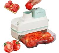 100W trancheuse de légumes électrique, processeur alimentaire à 4 lames avec une gosse d'alimentation de 8,5 cm pour le découpage de tranches, changement de lame sûre et facile, conception compacte po