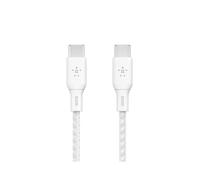 100w USB-C to USB-C Braided Cable 3M White