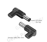 100W USB Type C PD batterie externe pour ordinateur portable convertisseur de chargeur pour ordinateur portable pour Asus Lenovo Hp Dell Samsung connecteur adaptateur d'alimentation cc 7.4-5mm(for Hp