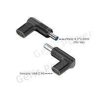 100W USB Type C PD batterie externe pour ordinateur portable convertisseur de chargeur pour ordinateur portable pour Asus Lenovo Hp Dell Samsung connecteur adaptateur d'alimentation 4.5-3mm (for Hp)