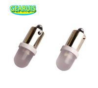 100X AC non polaire DC 6V 6.3V BA9S T4W # 44 # 47 cales de base LED F10 avec lentille givrée, Machine de jeu de flipper sans polarité, blanc et bleu