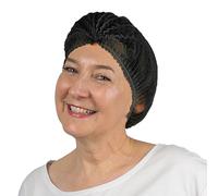 100x ARNOMED® Charlotte Cheveux Jetable 52 cm Noir, Filet Cheveux Plastique pour OP, Cuisine & Hygiène, Bonnet à Usage Unique, Charlotte Alimentaire de Protection des Cheveux en Tissu