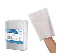 100x ARNOMED® Gant de Toilette Jetable en Molleton Eco, Gants de Toilette Jetable pour Adultes & Bébés, Gant de Toilettes Jetable Doux & Souple, Gant de Toilette Jetable Usage Unique