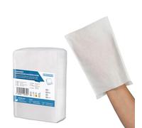 100x ARNOMED® Gant de Toilette Jetable en Molleton Hydrofuge, Gants de Toilette Jetable pour Adultes & Bébés, Gant de Toilettes Jetable Doux & Souple, Gant de Toilette Jetable Usage Unique