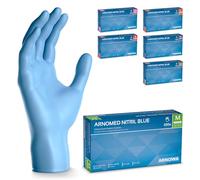100x ARNOMED® Gants en nitrile taille M Bleu, Gants à usage unique pour chirurgie & laboratoire, Gants en nitrile sans poudre et sans latex, Moufles en nitrile en XS, S, M, L, XL, XXL