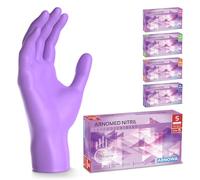 100x ARNOMED® Gants en nitrile taille S Violet, Gants à usage unique pour chirurgie & laboratoire, Gants en nitrile sans poudre et sans latex, Moufles en nitrile en XS, S, M, L, XL, XXL