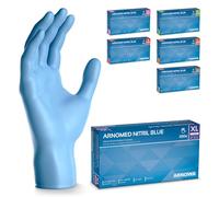 100x ARNOMED® Gants en nitrile taille XL Bleu, Gants à usage unique pour chirurgie & laboratoire, Gants en nitrile sans poudre et sans latex, Moufles en nitrile en XS, S, M, L, XL, XXL
