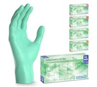 100x ARNOMED® Gants en nitrile taille XL Vert, Gants à usage unique pour chirurgie & laboratoire, Gants en nitrile sans poudre et sans latex, Moufles en nitrile en XS, S, M, L, XL, XXL