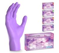 100x ARNOMED® Gants en nitrile taille XS Violet, Gants à usage unique pour chirurgie & laboratoire, Gants en nitrile sans poudre et sans latex, Moufles en nitrile en XS, S, M, L, XL, XXL
