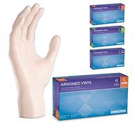 Gants jetables ARNOMED en vinyle L, 100 pièces/boîte, gant non poudre, gants jetable, gants vinyle, boite de gants jetables, gants en vinyle disponibles en tailles S, M, L & XL, gant hygiene