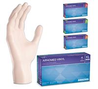 Gants jetables ARNOMED en vinyle XL, 100 pièces/boîte, gant non poudre, gants jetable, gants vinyle, boite de gants jetables, gants en vinyle disponibles en tailles S, M, L & XL, gant hygiene