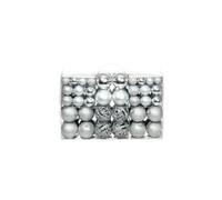 VIDAXL Ensemble de boules de Noël 100 pcs 3/4/6 cm Argenté