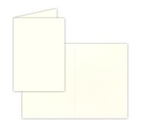 100x Cartes dépliantes A6 - couleur: blanc naturel - 10,5 x 14,8 cm - Cartes pliantes pour les invitations, salutations, à bricoler - FarbenFroh by GUSTAV NEUSER