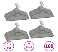 100x Cintres Antidérapants Velours Porte-vêtements Rangement Chambre vidaXL