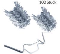 100x Clips de vitrage pour serre en métal inoxydable 1,5mm d'épaisseur Type W