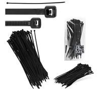 100x Collier de Serrage 4,8 x 300 mm Attache Câble Poignée Serre-Câbles Plastique Nylon Résistante Température UV Autobloquants Industrie Bureau Domicile Extérieur