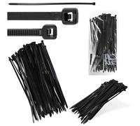 100x Collier de Serrage 7,6 x 300 mm Attache Câble Poignée Serre-Câbles Plastique Nylon Résistante Température UV Autobloquants Industrie Bureau Domicile Extérieur