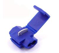 100x Cosse Electrique Connecteur Rapide Bleu - Raccords Auto-Dénudants (Dérivations) - Lot de 100 Cosses Electriques (Pour fils jusqu'à 0.75mm to 2.5mm²)