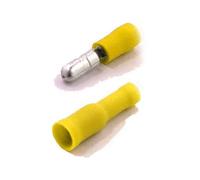 100x Cosse Electrique Cylindriques Jaune - 50x Male et 50x Femelles (pour Fils jusqu'à 2.5mm to 6.5mm²) - Livraison Gratuite!
