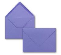 100x enveloppes C6 - couleur: violet - 11,4 x 16,2 cm - fermeture: gommée - pour papier A4, A5, A6 et pour invitations, salutations et lettres - FarbenFroh by GUSTAV NEUSER