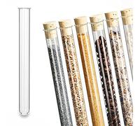 100x Éprouvettes avec Bord évasé, Bouchons en liège Naturel Inclus, Tubes à essai, Paroi épaisse (160 x Ø16mm)