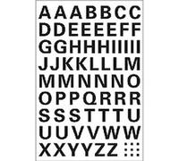 100x HERMA 4158/A-Z Lettres autocollantes A-Z film noir hauteur 10 mm