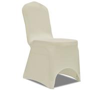 Vidaxl Housse De Chaise Extensible 100 Pcs Couleur Crème