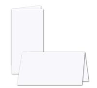 100x papier d'insertion pliable pour cartes doubles DIN Lang - blanc pur - 205 x 190 mm (205 x 95 mm plié) - idéal pour l'impression à l'encre et au laser - papier mat de haute qualité