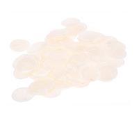 100X Perles Plate en Nacre Coquillage Rond 35mm Blanc