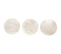 100X Perles Plate en Nacre Coquillage Rond 35mm Blanc
