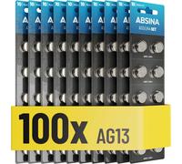 100x Pile LR44 AG13-1,5V Alcaline étanche & Longue durée-LR1154/L1154/L1154F/G13/G13A/13GA/157/V13GA/PX76A/RW82-Piles lr44 Pile Bouton,Pile AG13,Pile A76,Pile LR 44