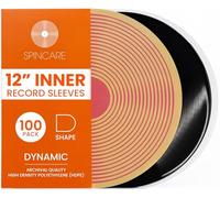 100x Pochettes Intérieures Disque Vinyle 33 Tours 12" LP | Dynamic Anti-Statiques Pochette De Protection en Plastique | Qualité Supérieure 50 Micron HDPE | 307mm x 307mm