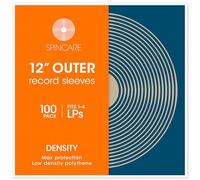 100x Pochettes pour Disque Vinyles 33 Tours 12" LP - Density Transparente Plastique Protection Pochette pour 33t - 400 À Effet Givré Haut De Gamme 100 Microns / 4 Mil - 323mm x 327mm