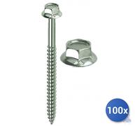 100x Vis Mordante Kovervit CHROMITING&REG; Mustad Pour Bois Tête Avec Clé