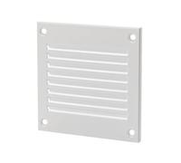 100x100mm Grille de Ventilation avec Moustiquaire - Grilles d'aération en Métal - Acier, Blanc