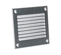 100x100mm Grille de Ventilation avec Moustiquaire - Grilles d'aération en Métal - Acier Galvanisé