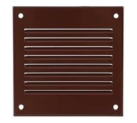 100x100mm Grille de Ventilation avec Moustiquaire - Grilles d'aération en Métal - Acier, Marron