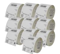 100x150 MM(4"x6") Direct Thermal Shipping Labels - 500Premium White Self-Adhesive Labels Roll Compatible with for Amazon, Ebay, Royal Mail [10 Rolls-5000Labels]