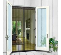 100x210cm Moustiquaire Porte Moustiquaire magnétique Grille Rideau Moustiquaire Noir