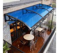 100x240cm Auvent De Porte Extérieure, Errtsdb Auvent De Véranda avec Support en Aluminium, Drainage des Deux Côtés, Toit Marquise en Polycarbonate pour Protection UV, Pluie Et Neige