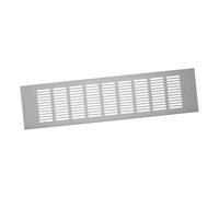 100x400mm Grille d'Aération Argentée - Grille de Ventilation en Aluminium - Grille de Meuble pour Porte, Armoire, Radiateur