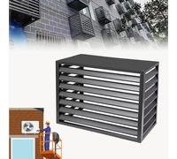 100x70x50cm cache climatiseur exterieur aluminium, caisson anti bruit pompe à chaleur grille cache radiateur protection clim exterieur cache unité extérieure clim Caché Résistant Aux Intempéries Écran