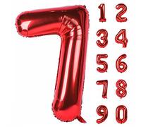 101,6 cm Rouge grands chiffres 0-9 décorations de fête d'anniversaire hélium Foil Mylar Grand Nombre Balloon