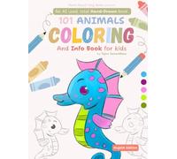 101 Animals Coloring Book for Kids (Ages 4-12) Large Print Easy Animal Coloring Pages with Fun Facts | Dark Pencil Tiny Tales: 100% Hand Drawn, Big, ... Book for Boys & Girls | Perfect Return Gift